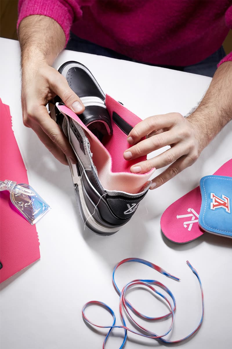 ルイヴィトンから過去モデルを分解・再構築した新作スニーカーが登場 Louis Vuitton SS 2021 LV Trainer Upcycling Spring Summer Men's Virgil Abloh LVMH Sneakers Shoes Sustainable