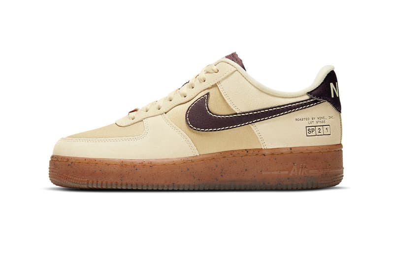 焙煎されたナイキ エア フォース 1“コーヒー” がリリース間近 nike air force 1 low coffee dd5227 234 release menswear streetwear sneakers trainers runners kicks footwear mahogany ivory cream shoes swoosh spring summer 2021 ss21