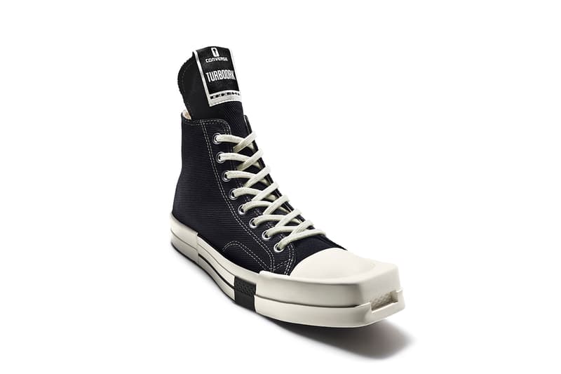 リックオウエンスがコンバース Rick Owens DRKSHDW が Converse とのコラボフットウェア TURBODRK Chuck 70 を発表 rick owens drkshdw dark shadow converse turbodrk details release information black white buy cop purchase