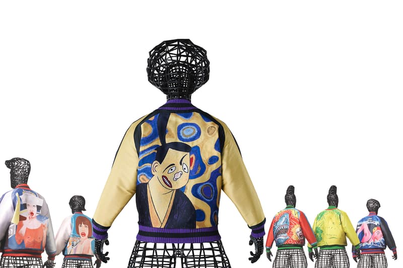 イッセイ ミヤケと美術家・横尾忠則のラインから“福笑い”をモチーフとした新作ブルゾンが登場 TADANORI YOKOO ISSEY MIYAKE new jacket fukuwarai release info