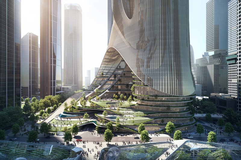 ザハ・ハディド・アーキテクツが中国・深圳市の高層ビルを設計 zaha hadid architects architecture sustainable shenzhen greater bay area guangdong china tower c building skyscraper