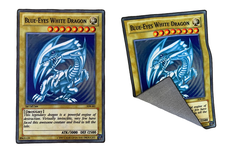 初期版の“青眼の白龍”を忠実に再現したラグが登場 Drought Yu-Gi-Oh! Blue Eyes White Dragon Rug Release Info Buy Price