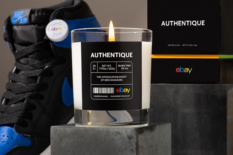 新品スニーカーのような香りのするアロマキャンドルが誕生 eBay Authentique New Sneaker Scented Candle February 14 Valentine's Day Drop Unboxing Smell Homeware Scents Design Footwear Shoes Clean Glue EVA Foam Pebbled Leather