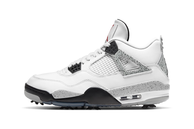 The Air Jordan 4 Golf Surfaces in White Cement Colorway