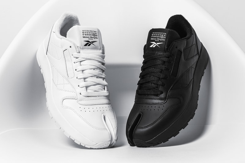 マルジェラ x リーボックによるクラシックレザータビの白と黒が発売 Maison Margiela Reebok Classic Leather Tabi Closer Look Release Info H04865 White Black Buy Price