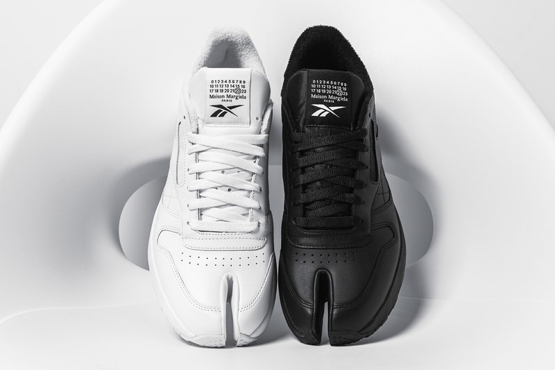 マルジェラ x リーボックによるクラシックレザータビの白と黒が発売 Maison Margiela Reebok Classic Leather Tabi Closer Look Release Info H04865 White Black Buy Price