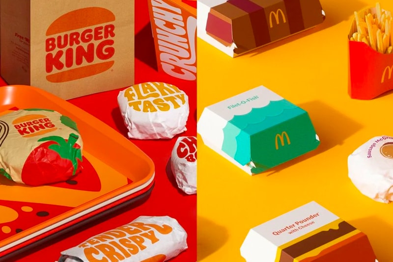 同時期にマクドナルド バーガーキング パッケージデザインを刷新した McDonald’s と Burger King の評判をレポート Mcdonalds Burger King Ad Age-Harris Package Updates Survey fast food logos whopper big mac easting takeout drive thru american chains franchise restaurants 