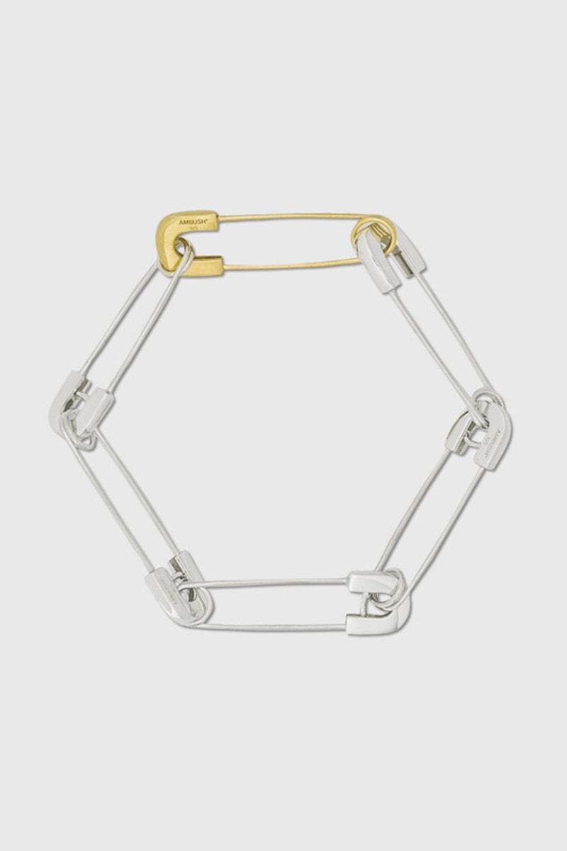 アンブッシュから6連の安全ピンをモチーフとしたブレスレットが登場 ambush SAFETY PIN LINK BRACELET hbx release info