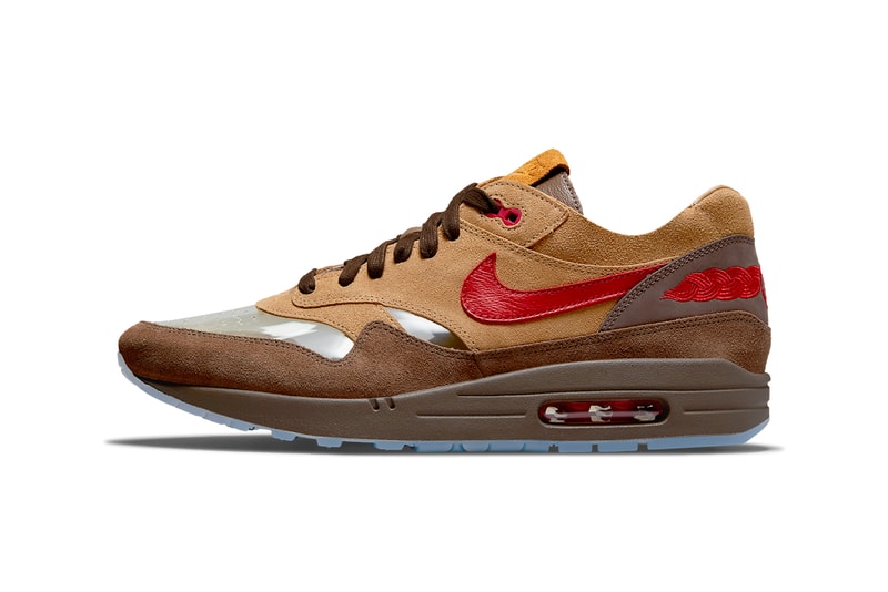 クロット ナイキエアマックス1 “キスオブデス” “チャ”CLOT x Nike Air Max 1 “Kiss of Death” の新色 “Cha” の公式ビジュアルが公開 clot edison chen kevin poon nike sportswear air max 1 kod cha tea reflexology brown red tan clear see through dd1870 200 official release date info photos price store list buying guide
