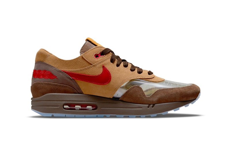 クロット ナイキエアマックス1 “キスオブデス” “チャ”CLOT x Nike Air Max 1 “Kiss of Death” の新色 “Cha” の公式ビジュアルが公開 clot edison chen kevin poon nike sportswear air max 1 kod cha tea reflexology brown red tan clear see through dd1870 200 official release date info photos price store list buying guide