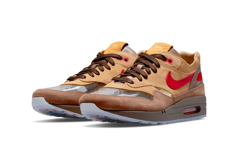 クロット ナイキエアマックス1 “キスオブデス” “チャ”CLOT x Nike Air Max 1 “Kiss of Death” の新色 “Cha” の公式ビジュアルが公開 clot edison chen kevin poon nike sportswear air max 1 kod cha tea reflexology brown red tan clear see through dd1870 200 official release date info photos price store list buying guide
