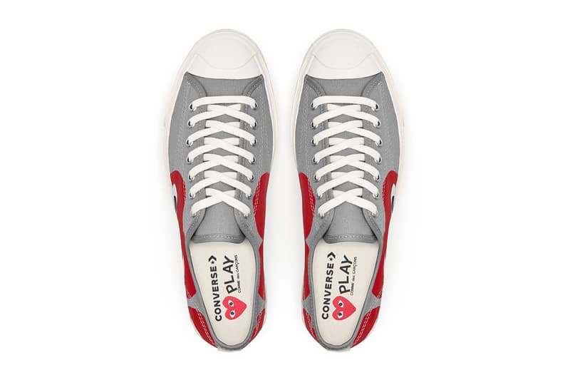 プレイ コムデギャルソン コンバース ジャックパーセル PLAY COMME des GARÇONS x Converse による最新コラボ Jack Purcell が発売 comme des garcons play converse jack purcell gray black red release date info store list buying guide photos price dover street market