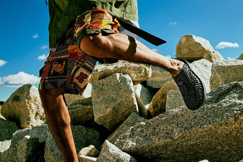 エンジニアドガーメンツ x キーンのコラボフットウェア第2弾が発売 Engineered Garments x Keen Uneek Slide SS21 collaboration premium leather spring summer 2021 nepenthes sandal release date info buy nepenthes 