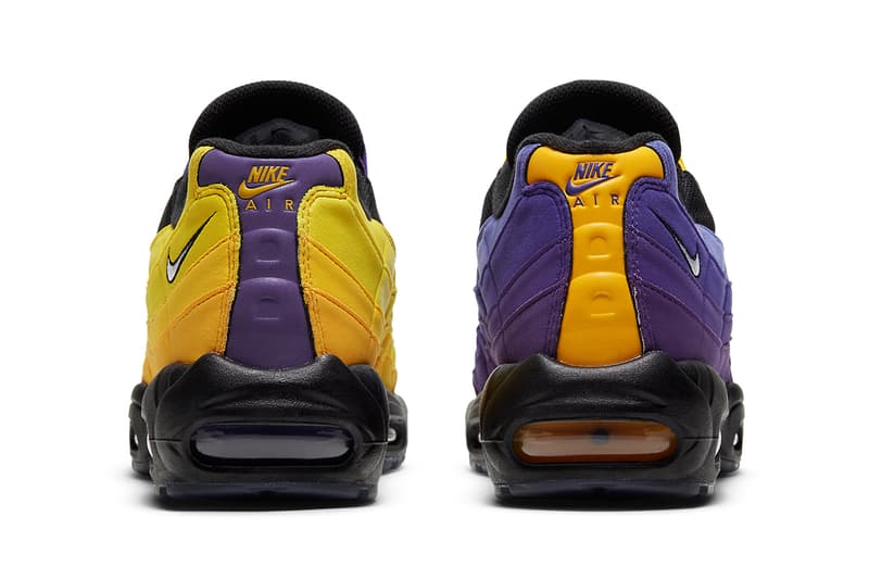 ナイキ エアマックス95 Nike からレブロン・ジェームズの功績を称えるレイカーズカラーの Air Max 95 が登場 lebron james nike air max 95 la lakers black white amarillo court purple  CZ3624 001 release date info store list buying guide price photos achievements 