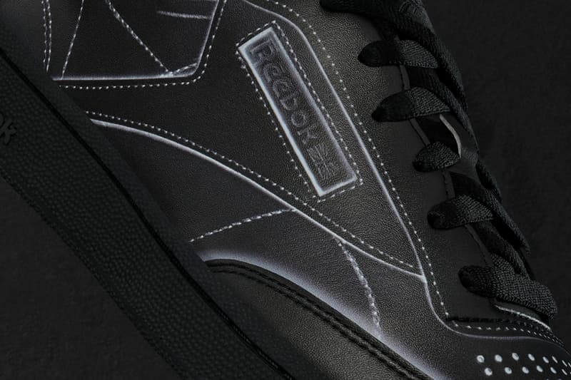 メゾンマルジェラ x リーボックからクラブCのコラボモデルが登場 maison margiela reebok club trome l'oeil release details buy cop purchase white black leather collaboration