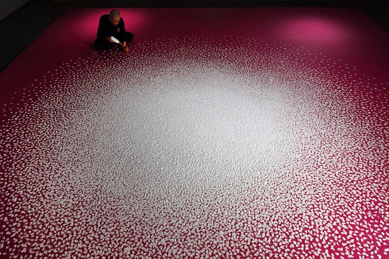 日本人アーティスト 山本基が瀬戸内市立美術館にて個展 “さくらしべふる”を開催中 motoi yamamoto sakura shibefuru setouchi city art museum exhibition