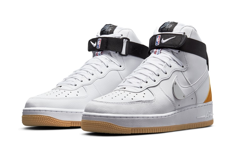 NBA x Nike の新作コラボモデル Air Force 1 High “White/University Gold” が登場