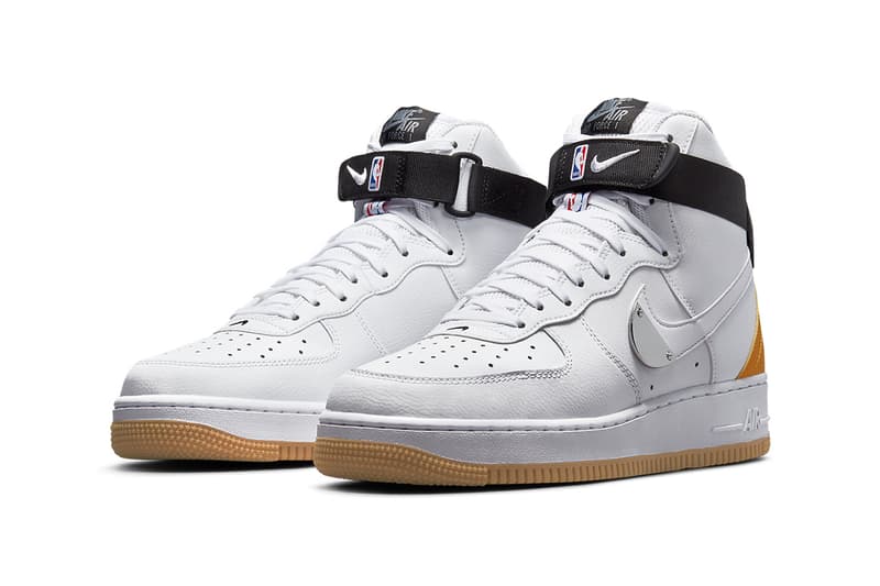 ナイキ エアフォース 1 ハイ “ホワイト/ユニバーシティゴールド”  NBA x Nike の新作コラボモデル Air Force 1 High “White/University Gold” が登場 nba nike air force 1 high white university gold wolf grey white CT2306 101 release date info store list buying guide photos price  