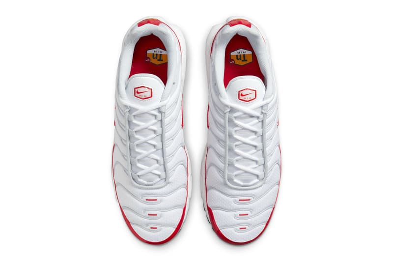 エア マックス 1のOGカラー“ホワイト/ユニバーシティレッド”を纏ったエア マックス プラスが発表 Nike Air Max Plus Air Max 1 Release Info dm8332-100 Day 2021 Buy Price