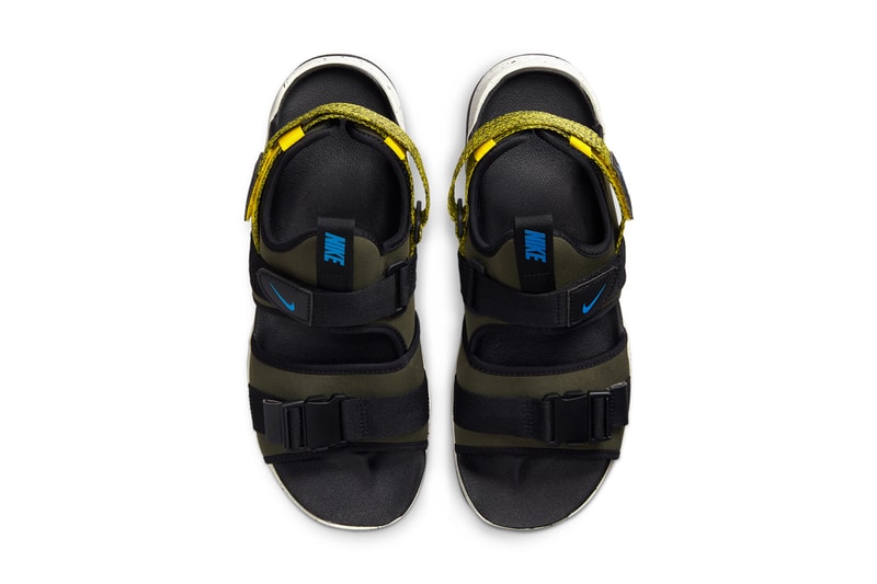 ナイキからエアモワブに着想したサステナブルサンダル キャニオンの新色が登場 nike acg canyon sandal cargo khaki bright citron release info
