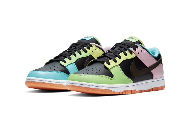 ナイキから左右で配色が異なる新作ダンクロー“Free.99” のオフィシャルビジュアルが到着 nike sportswear dunk low free 99 black dark chocolate copa pink foam blue green yellow DH0952 001 official release date info photos price store list buying guide