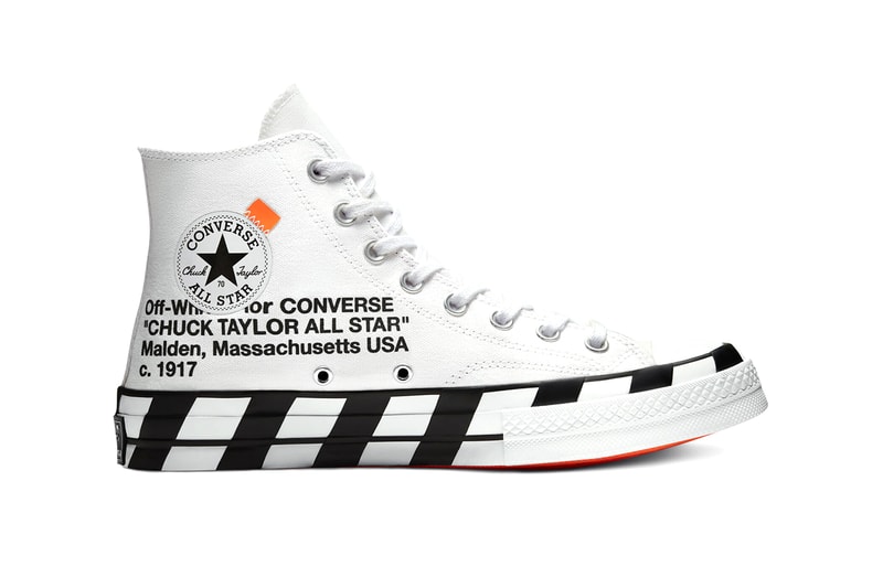 オフホワイトxコンバースのコラボ チャックテイラーが2年半ぶりに復刻リリース off white converse chuck 70 hi 163862C restock release date info store list buying guide photos price 