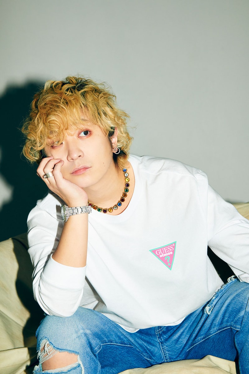 SEKAI NO OWARI の Fukase 手がける BAD MOOD x GUESS x atmos のトリプルコラボアイテムが発売 フカセの手がけるバッドムード x ゲス x アトモス 世界の終わり