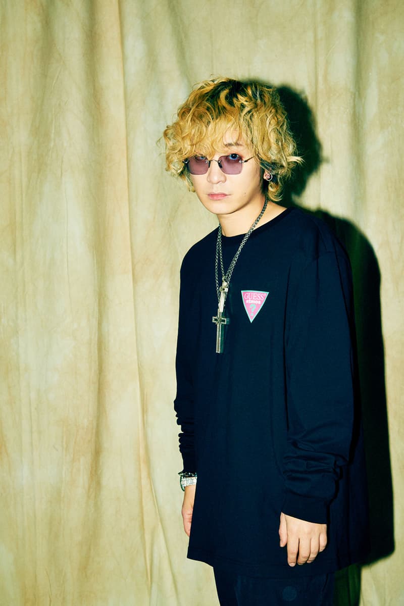 SEKAI NO OWARI の Fukase 手がける BAD MOOD x GUESS x atmos のトリプルコラボアイテムが発売 フカセの手がけるバッドムード x ゲス x アトモス 世界の終わり