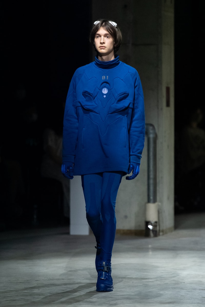 アンダーカバー 2021年秋冬コレクション UNDERCOVER FW21 Runway, 'Evangelion' Collaboration collection release date info buy price fall winter 2021 3.0 1.0 thrice upon a time movie hideaki anno clothing mech suit plugsuit angel