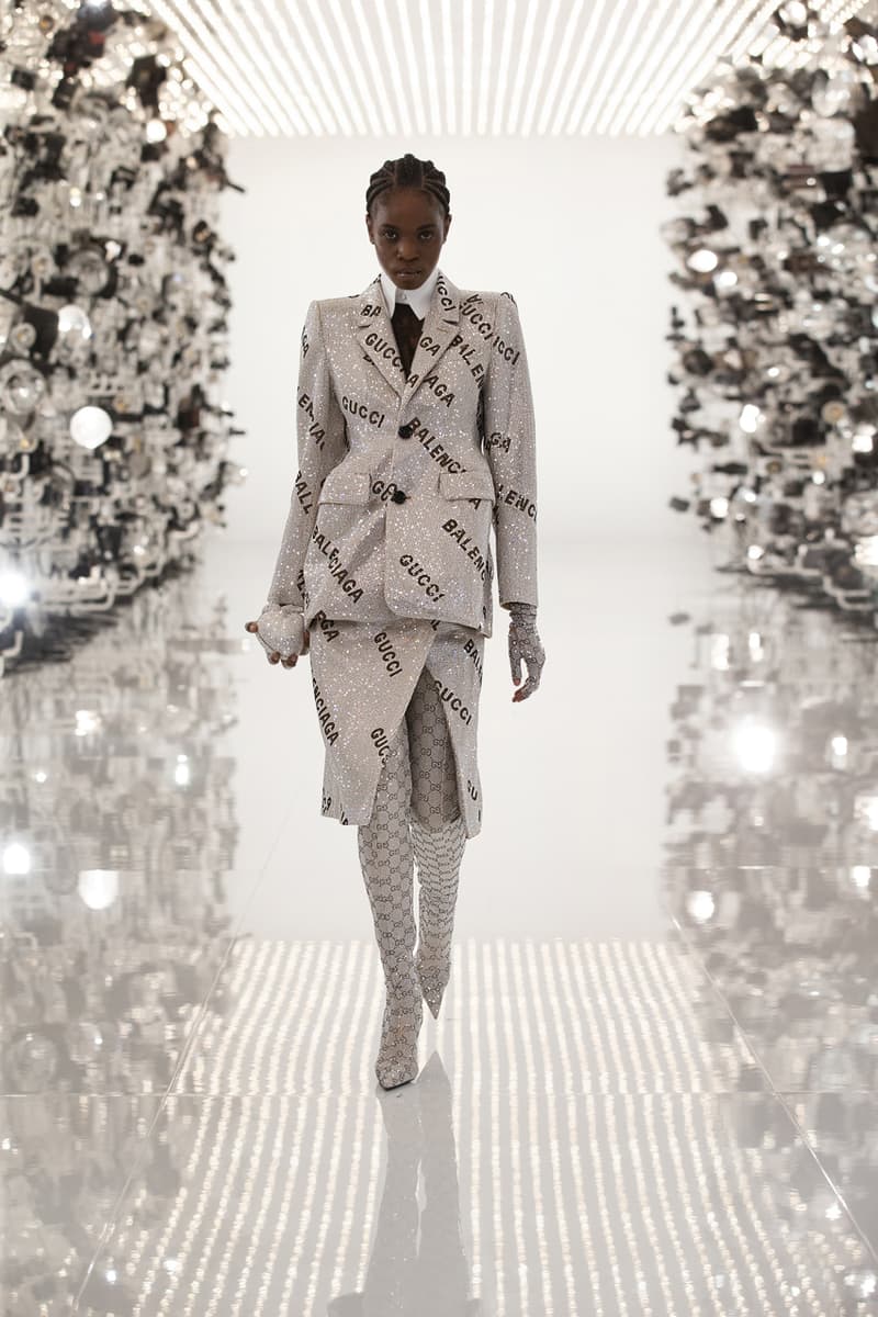 グッチ Gucci Debuts Balenciaga "Collab" on "Aria" Runway alessandro michele demna gvasalia collaboration collection 100th anniversary menswear womenswear price buy website logo jacket