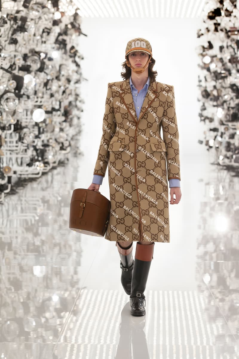 グッチ Gucci Debuts Balenciaga "Collab" on "Aria" Runway alessandro michele demna gvasalia collaboration collection 100th anniversary menswear womenswear price buy website logo jacket