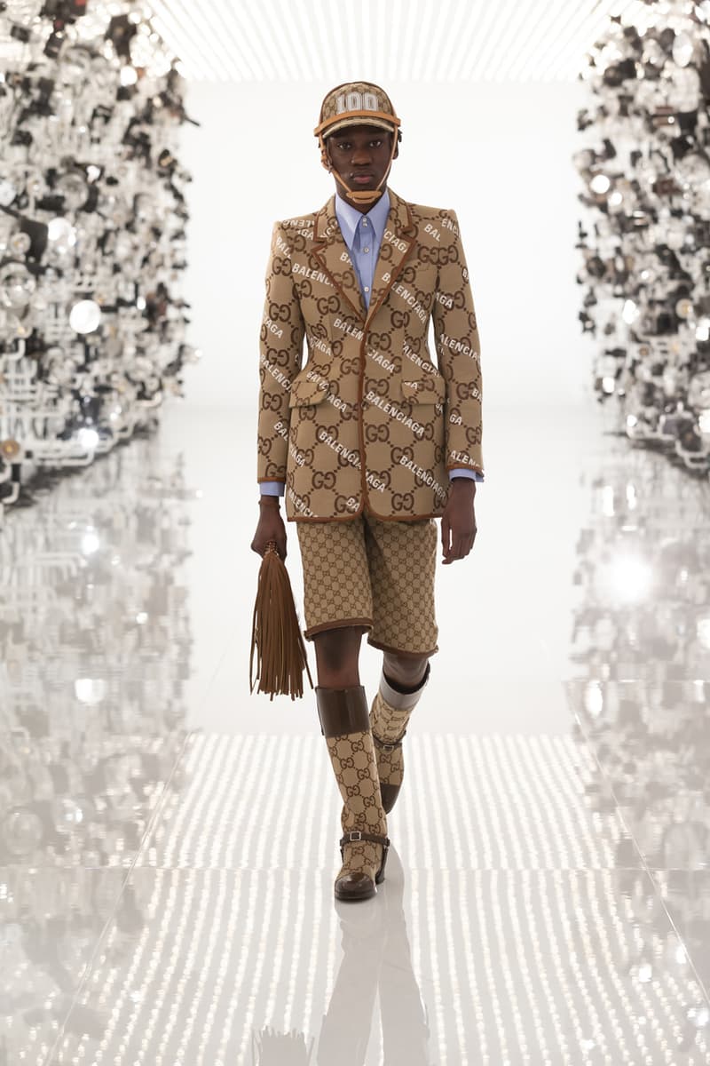 グッチ Gucci Debuts Balenciaga "Collab" on "Aria" Runway alessandro michele demna gvasalia collaboration collection 100th anniversary menswear womenswear price buy website logo jacket