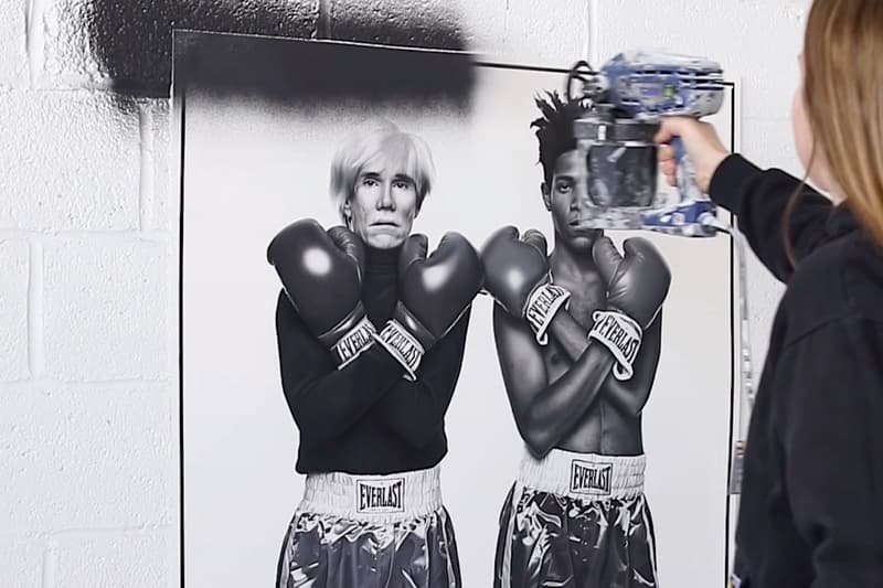 ハイパーリアリズム画を描くアーティストCJ ヘンドリーがとある理由で自身の大作をスプレーで塗り潰す cj hendry copyright infringement nft superrare Cj Hendry Destroys Basquiat and Warhol Artwork in NFT Stunt