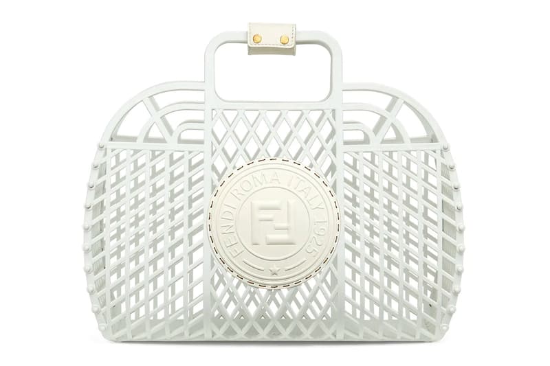 フェンディからラグジュアリーなプラスチック製バスケットバッグが登場 Fendi Recycled Plastic BASKET Handbag Release 1990s nostalgia shopping basket 