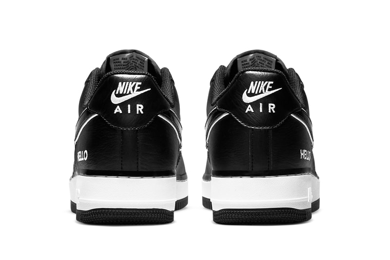 ナイキ エア フォース 1からシュータンに名前を記入できる“ハロー,マイ ネーム イズ”が登場 nike sportswear air force 1 low hello my name is black white cz0327 001 official release date info photos price store list buying guide