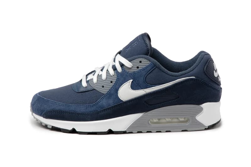 ナイキからニューバランスを思わせる配色のエアマックス90が登場 nike sportswear air max 90 light smoke grey white particle obsidian summit midnight navy DA1641 001 400 official release date info photos price store list buying guide