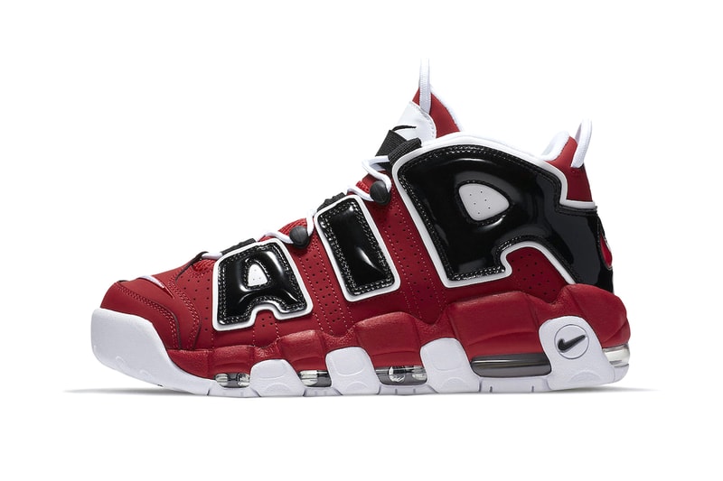 ナイキからブルズカラーを纏ったエアモアアップテンポが約4年ぶりにカムバック nike air more uptempo bulls varsity red black 921948 600 menswear streetwear shoes sneakers runners trainers kicks basketball shoes chicago bulls nba info