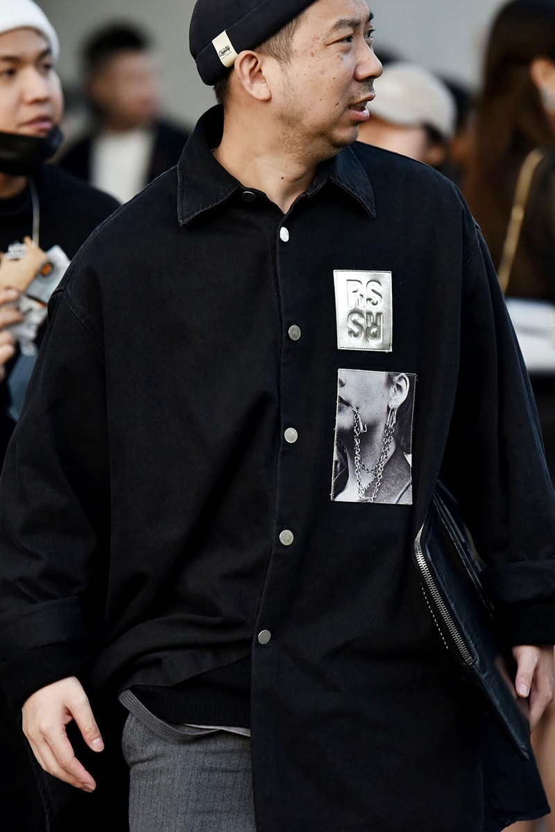 ストリートスタイル：2021年秋冬上海・ファッションウィーク Streetstyle：Shanghai Fashion Week Fall/Winter 2021 Looks Autumn black and white accessories coats