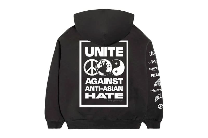 ボデガがさまざまなブランドと協力して“UNITE AGAINST ANTI-ASIAN HATE”を掲げたAAPI コミュニティー支援の限定フーディをリリース Stand United Against Anti-Asian Hate AAPI Hoodie Awake NY Bodega Carhartt WIP PLEASURES PRMTVO thisisneverthat KOREATOWN