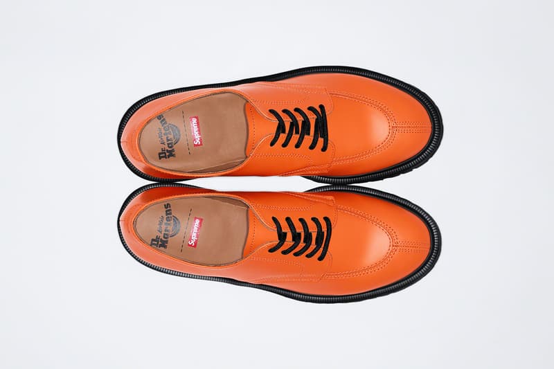 シュプリーム x ドクターマーチン Supreme x Dr. Martens から3色展開の5ホールシューズがリリース 