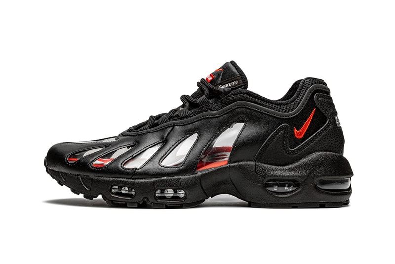 シュプリームxナイキによるコラボ Air Max 96 リリースの噂が浮上 supreme nike air max 96 black speed red clear CV7652 002 release info store list buying guide photos price 