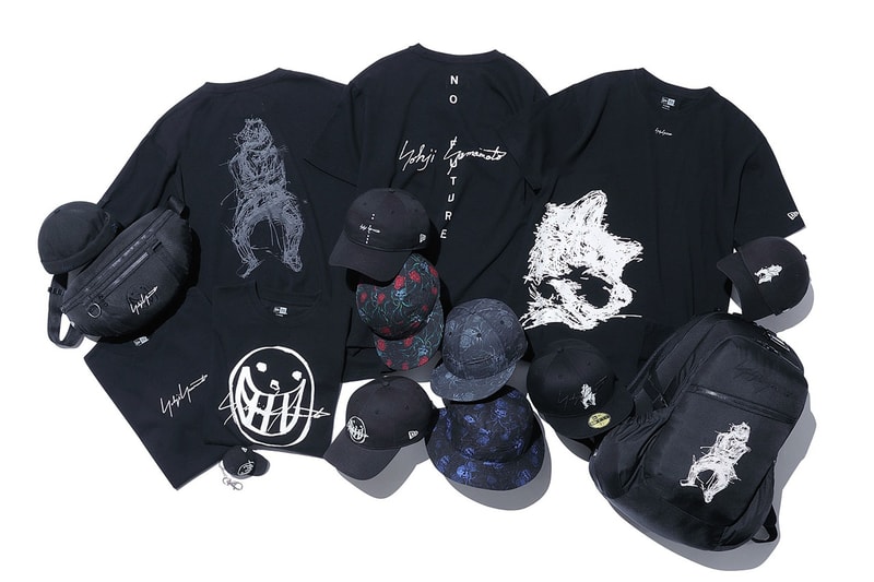 ニューエラ x ヨウジヤマモトによる2021年春夏シーズンのコラボコレクションがリリース Yohji Yamamoto x Yuuka Asakura x New Era SS21 Collaboration collection spring summer 2021 bags backpack tee shirts graphic hat 59fifty 9forty capsule