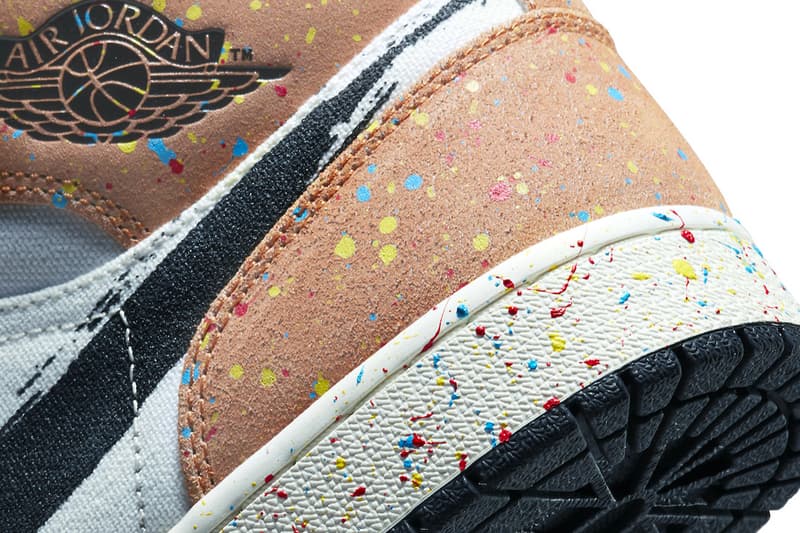 ジョーダン ブランド から筆で描いたようなスウッシュが特徴の エアジョーダン 1 ミッド “ブラッシュストローク” が登場 air jordan 1 mid se sail black cider chile red DA8005 100 menswear streetwear spring summer 2021 ss21 collection shoes sneakers trainers runners kicks info