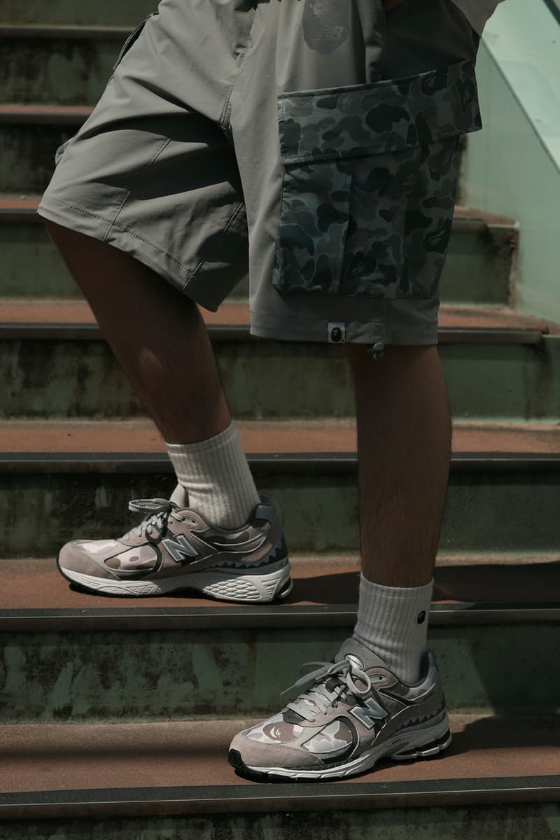 ベイプ と ニューバランス が初のコラボコレクション “Apes Together Strong” を発表 bape a bathing ape new balance apes together strong collection 2002r apparel hoodie tee camo official release date info photos price store list buying guide