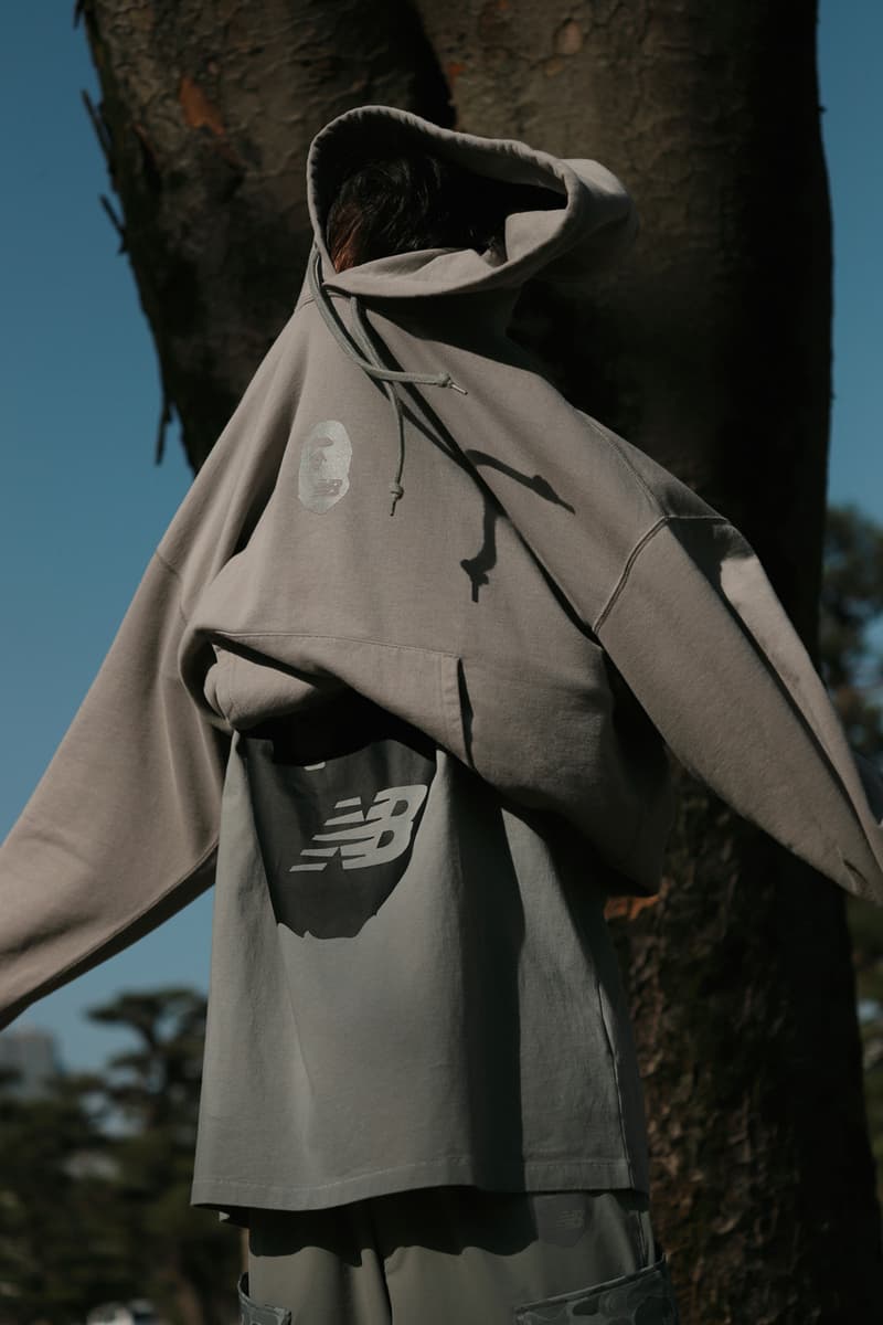 ベイプ と ニューバランス が初のコラボコレクション “Apes Together Strong” を発表 bape a bathing ape new balance apes together strong collection 2002r apparel hoodie tee camo official release date info photos price store list buying guide