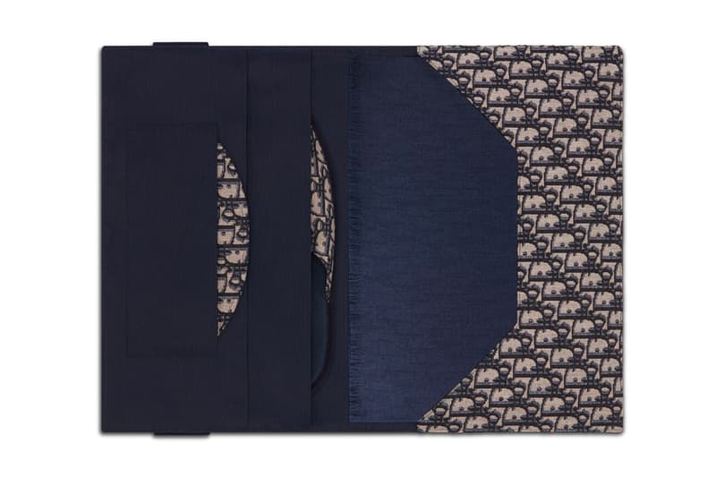 ディオール Dior Men First-Ever Homewear Kit Release Info Oblique Jacquard fashion slipper pouch eye mask stole navy blue black beige