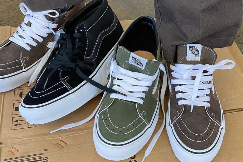 ジョウンドが4年ぶりとなるヴァンズとのコラボレーションを予告 jjjjound vans sk8-mid-collection release info store list buying guide photos price black green brown white 