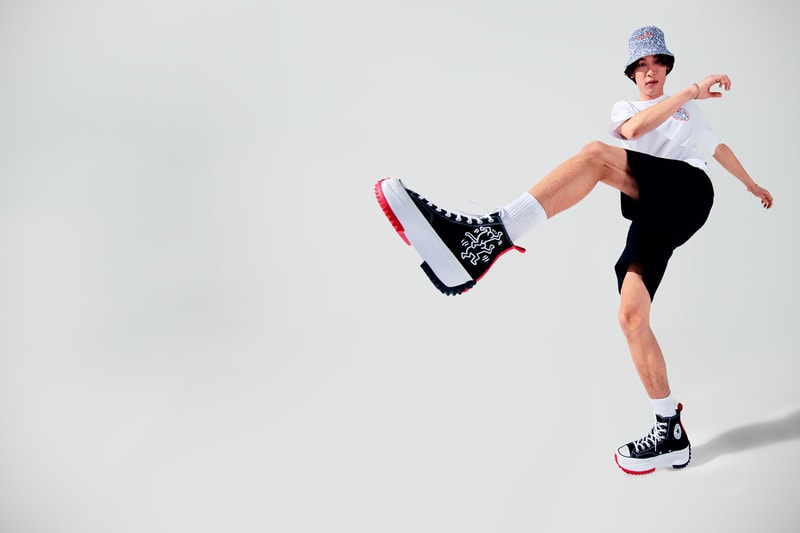 コンバースがキース・ヘリングとのコラボモデル4型を発表 Keith Haring x Converse Collaboration Collection Chuck Taylor All Star 70 Pro Leather Run Star Hike Release Information Foundation AIDS Charity New York City Subway Side Walk Artwork Pop Art Graffiti Design Collab Drop Date 
