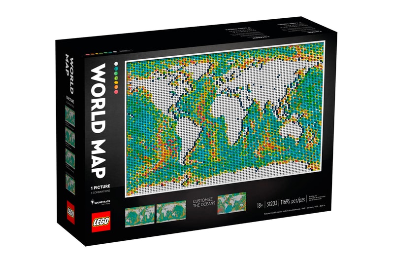 史上最多の全11,695ピースを誇るレゴ® アートワールドマップが爆誕 LEGO Art's 11,695-Piece World Map Is Made for Wanderlusters LEGO Art 11,695-Piece World Map Wanderlusters Torbjørn C. Pedersen audio coffee table books design art blocks travel Wanderlust 