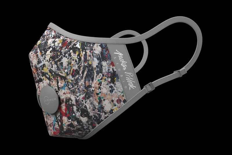 メディコム・トイ x エリナム MEDICOM TOY x AIRINUM から抽象表現主義の代表的画家 ジャクソン・ポロックのアートをあしらったマスクが発売 MEDICOM TOY AIRINUM face mask jackson pollock collab menswear streetwear spring summer 2021 ss21 collection info